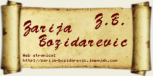 Zarija Božidarević vizit kartica